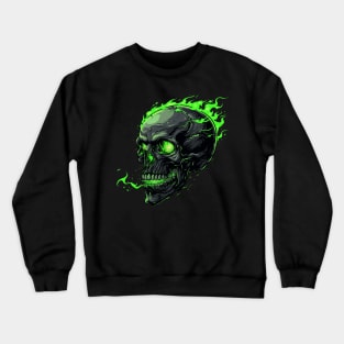 Ethereal Glow Skull Crewneck Sweatshirt